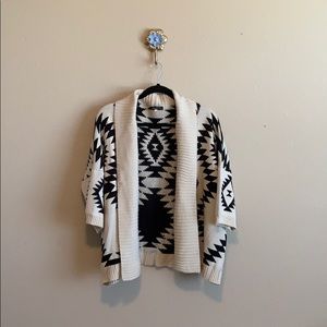 Aztec print cardigan